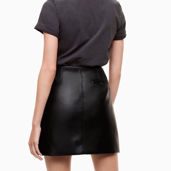 Aritzia Talula Zip Faux Leather Mini Skirt - Picture 2 of 9